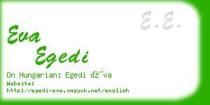 eva egedi business card
